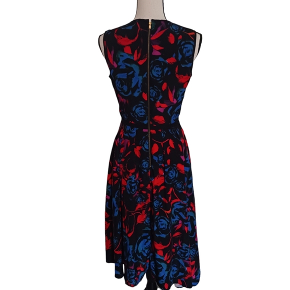 Hunter Bell Asymmetrical  Handkerchief Hem Floral Midi Dress - Picture 6 of 15